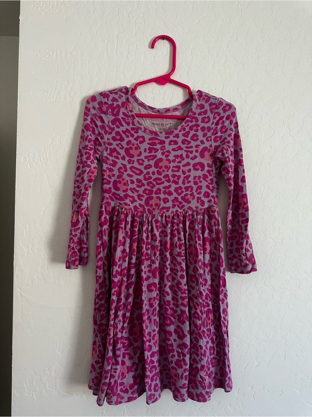 Posh Peanut 3T Pink Leopard Print Twirl Dress